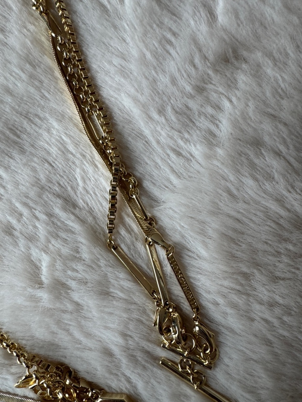Kendra Scott Gold Layered Necklace with Faceted Pendant - Picture 3 of 4
